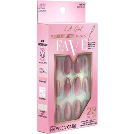 LA Girl Luxe Shine Fave Nail Tips - Excite Me