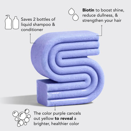 kit-sch Purple Toning Shampoo Bar for Color Treated & Grey Hair