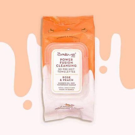 The Creme Shop Power Fusion Cleansing 30 Pre-Wet Towelettes - Rose & Peach
