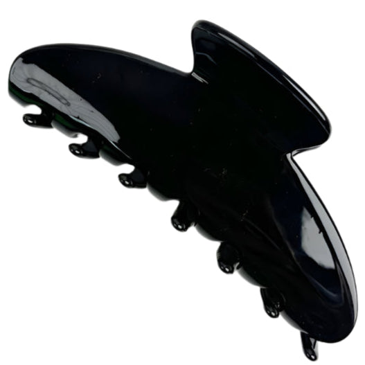 nu Large Acetate Hair Claw Clip in Black Onyx