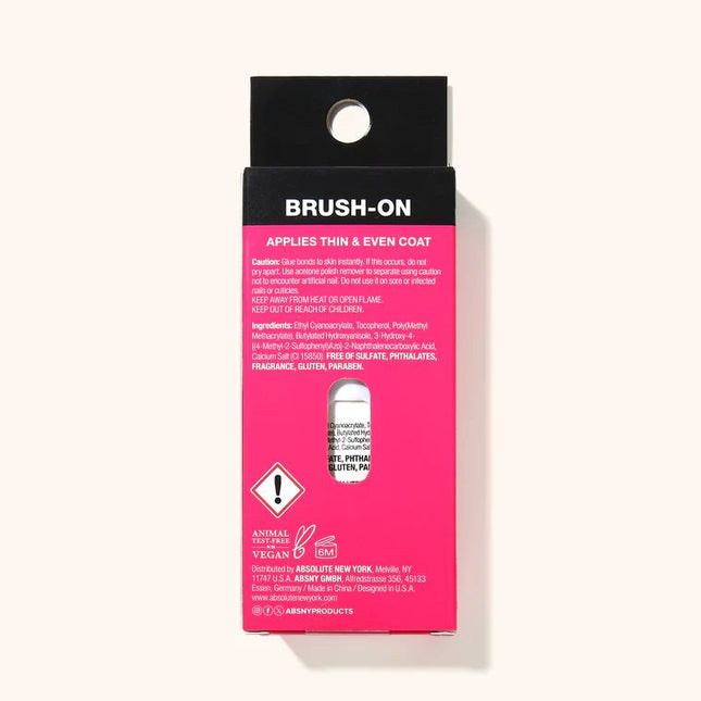 Absolute New York Glamify Brush-On Pink Nail Glue - Extra Strong