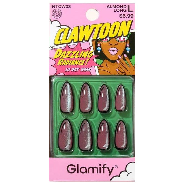 Absolute New York Glamify NTCW03 Clawtoon Press On Nails - Almond Long