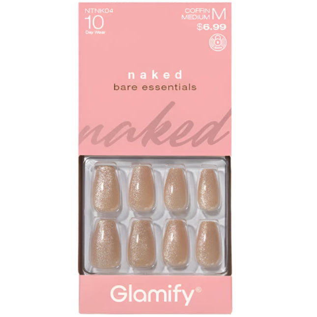 Absolute New York Glamify NTNK04 Naked Press On Nails - Coffin Medium