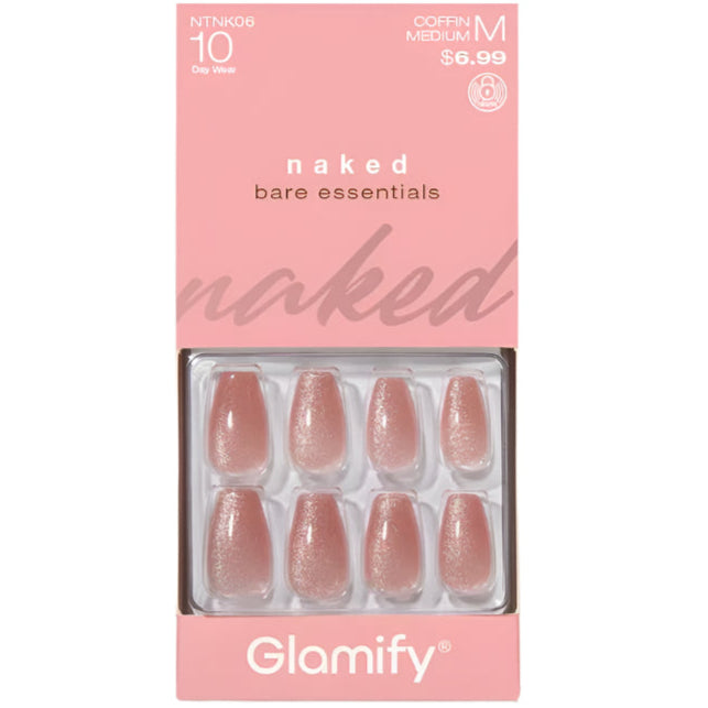 Absolute New York Glamify NTNK06 Naked Press On Nails - Coffin Medium