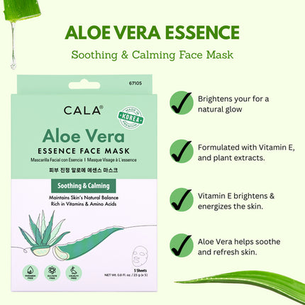 CALA Essence Facial Masks: Aloe Vera (5 Pks)