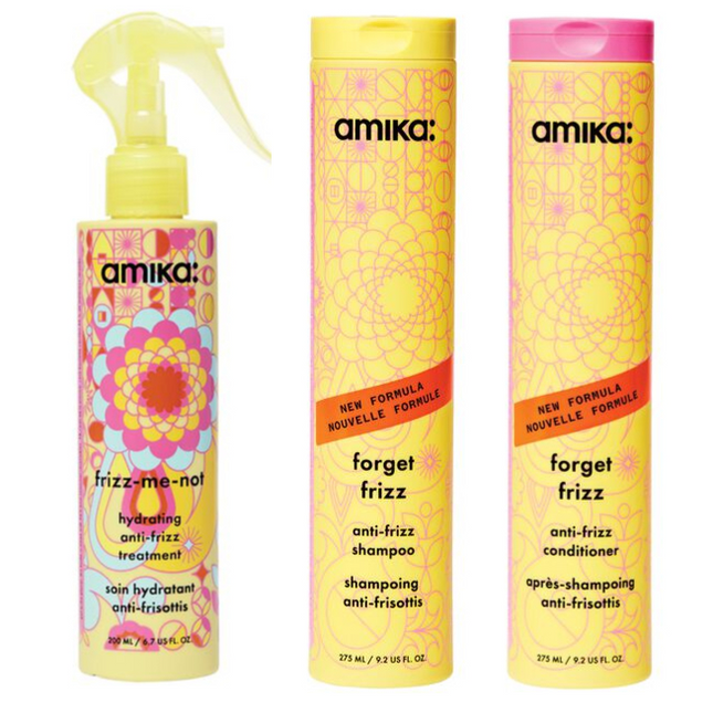 Amika Frizz-Me-Not Hydrating Anti-Frizz Treatment + Shampoo + Conditioner TRIO