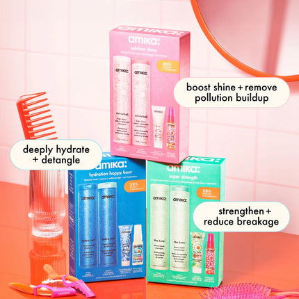 Amika Hydration Happy Hour - Hydration Wash + Care Set