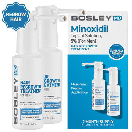 BosleyMD Men's Extra Strength Minoxidil 5% Topical (Sprayer) 2 Month Supply