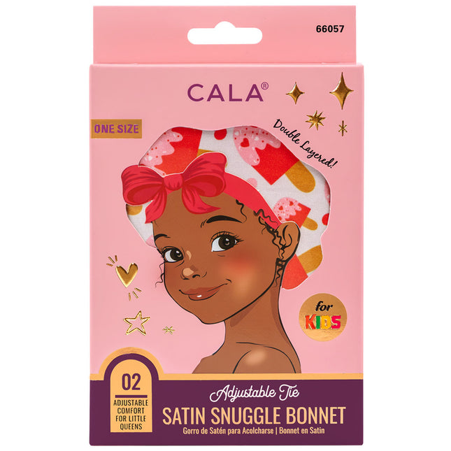 CALA® Satin Snuggle Bonnet - Heart Cream Pops