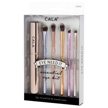 CALA Eye Need It: Essential Eye Brush Set (Silver-5 PCS)