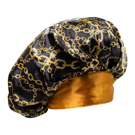 CALA® Adjustable Silky Satin Bonnet - Gold Chains