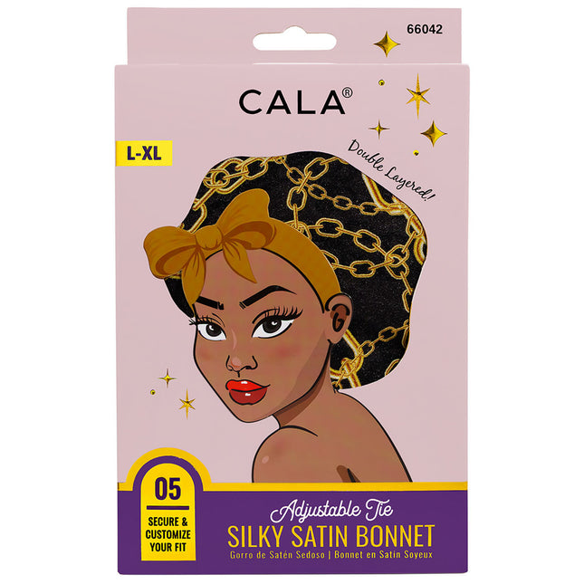 CALA® Adjustable Silky Satin Bonnet Gold Chains