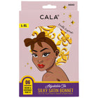 CALA Adjustable Silky Satin Hair Bonnet Yellow
