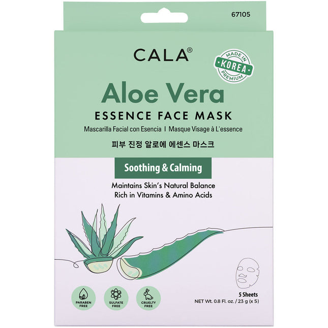 CALA Essence Facial Masks: Aloe Vera (5 Pks)