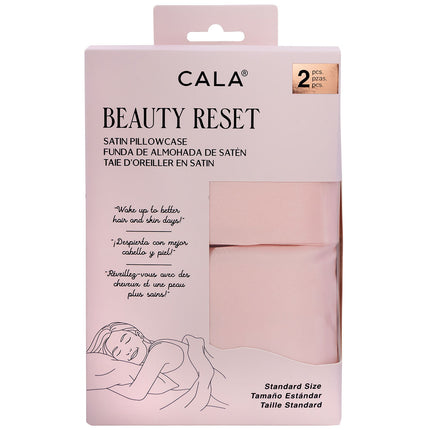 CALA Beauty Reset Satin Pillowcase: Pink Standard (2PC)