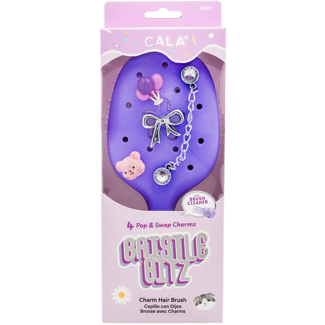 CALA Bristle Bitz Charm Hair Brush - Purple
