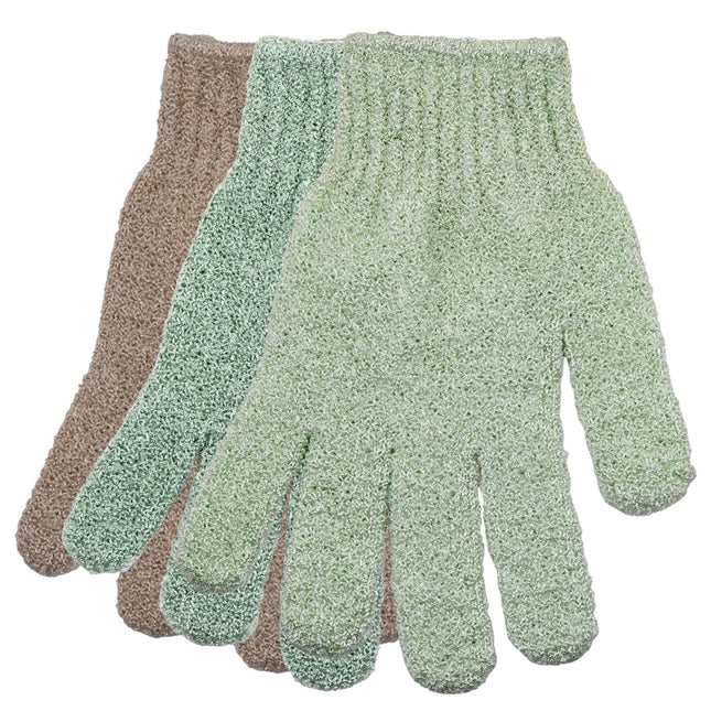 CALA Exfoliating Bath Gloves: Soft Sage (3 PK)