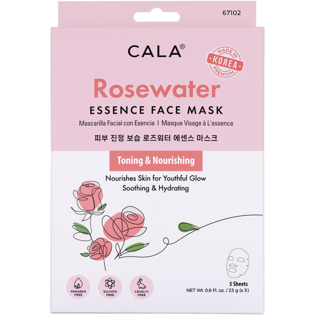 CALA Essence Facial Masks: Rosewater (5 Pks)