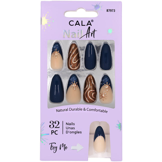 CALA Nail Art: Royal Gold & Blue