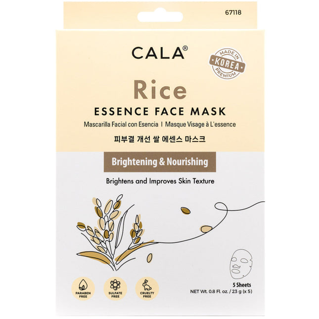 Cala Essence Facial Masks: Rice (5PK)