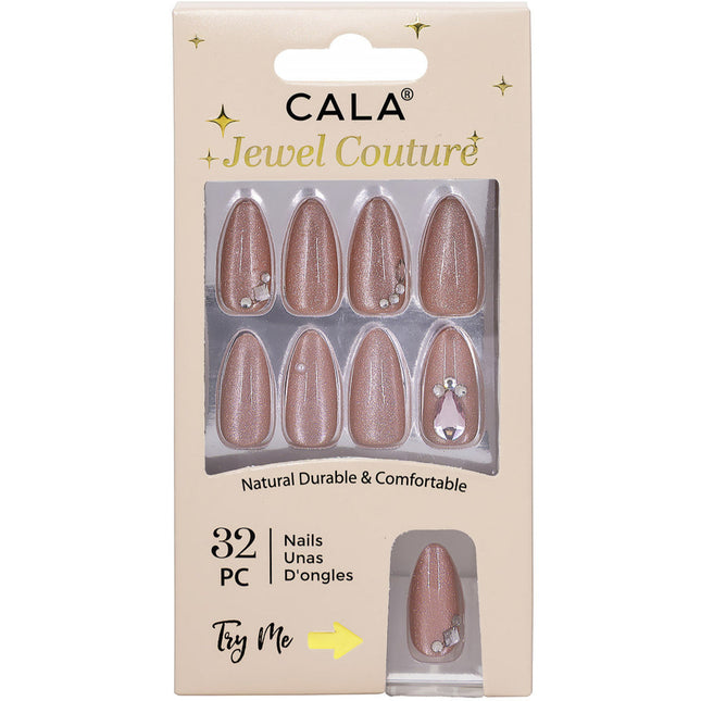 Cala Jewel Couture | Ice Cat Eye Mauve Press On Nails