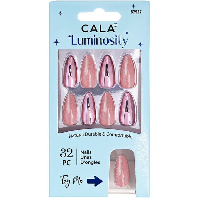 Cala Luminosity Cat Eye Chrome Pink Press On Nails