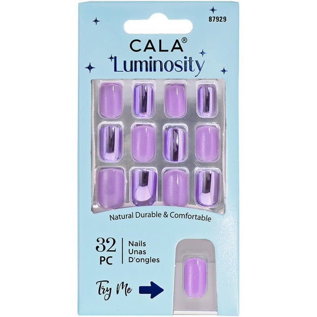 Cala Luminosity Cat Eye Chrome Purple Press On Nails