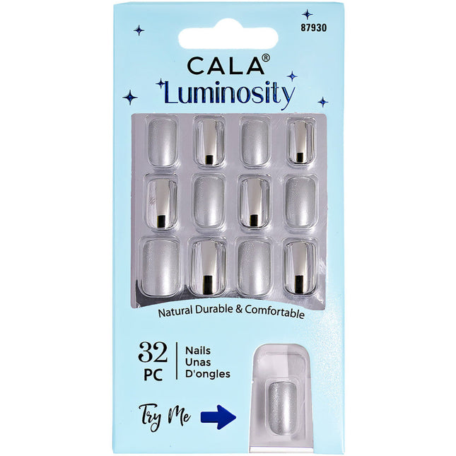 Cala Luminosity Cat Eye Chrome Silver Press On Nails