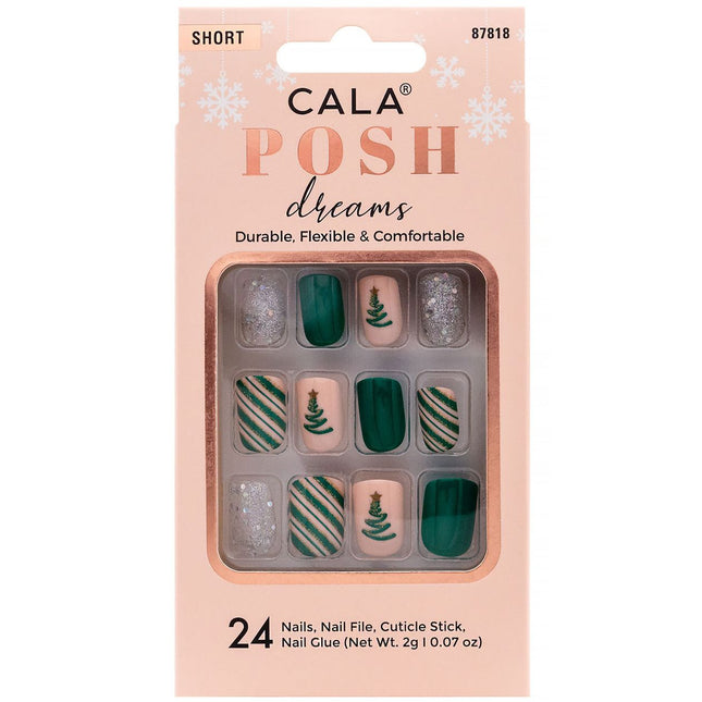 Cala Posh Dreams | Short Oval Xmas Tree Nails