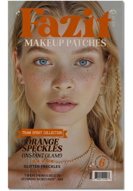 Fazit Orange Spirit Speckles Makeup Patches - Team Spirit Collection