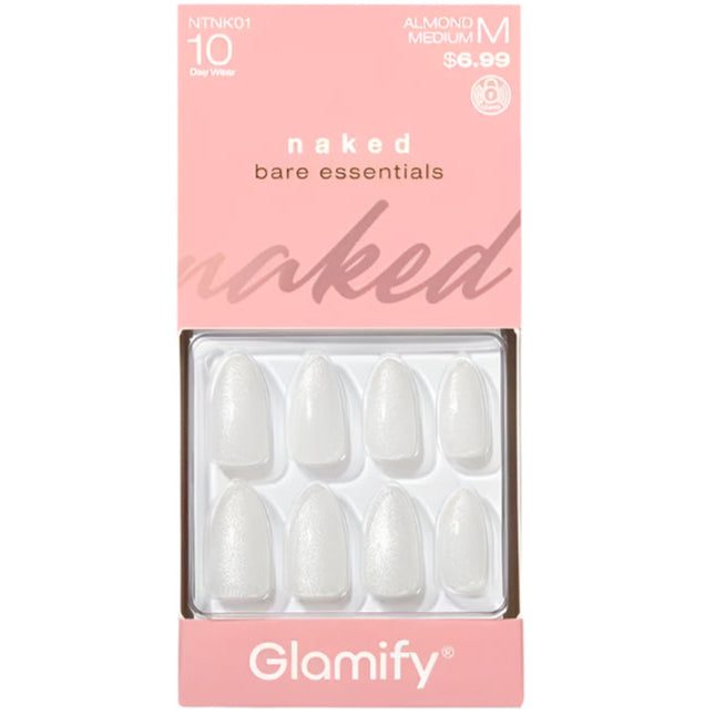 Glamify NTNK01 Naked Press On Nails - Almond Medium