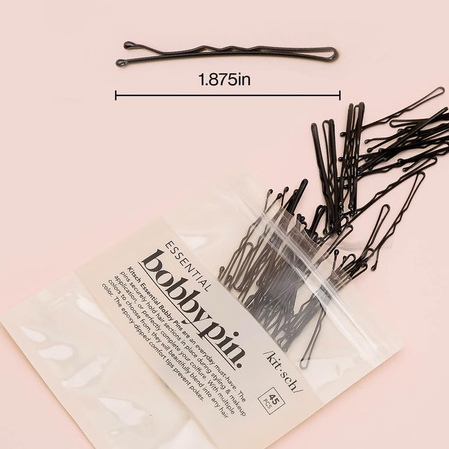 kitsch Black Bobby Pins 45pc Set