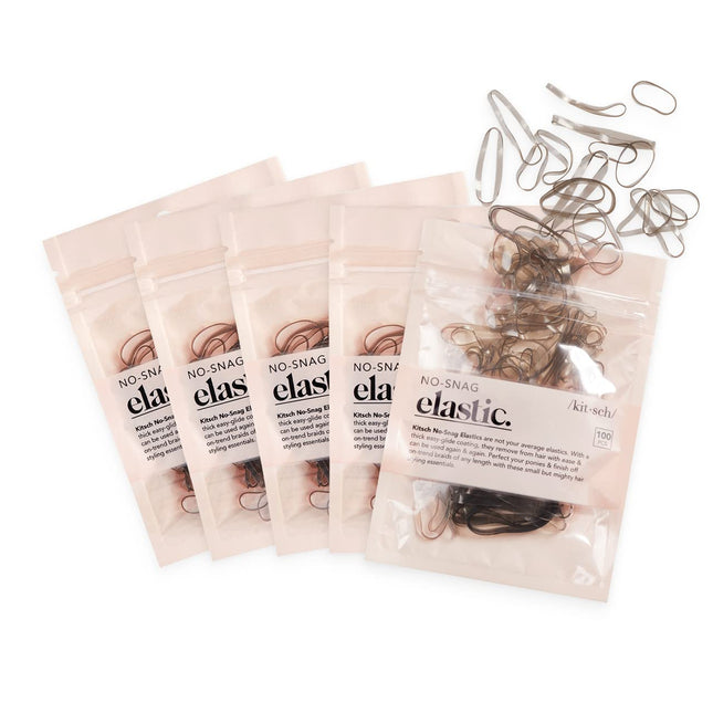 kitsch Brown No-Snag Elastics 100pc Set