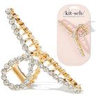 kitsch Gold Metal Rhinestone Loop Claw Clip