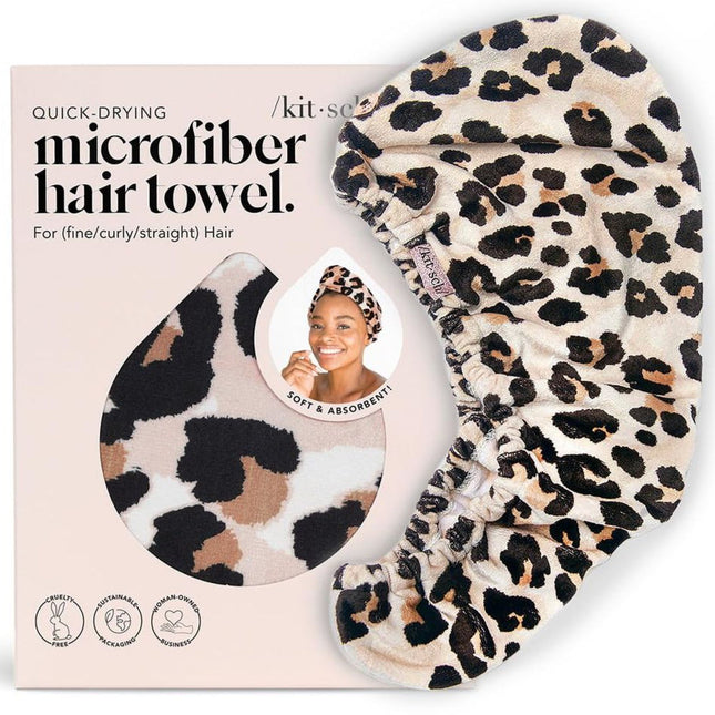 kitsch Microfiber Hair Towel - Leopard