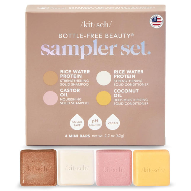 kitsch Shampoo + Conditioner 4pc Sampler Set