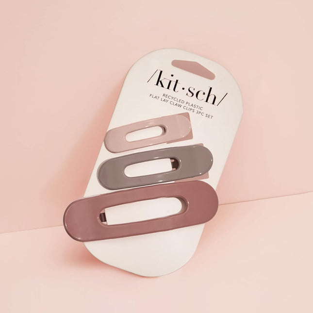 kitsch Terracotta Flat Lay Claw Clips 3pc Set
