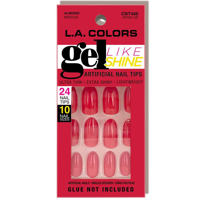 LA Colors Gel Like Shine Nail Tips Spice Up