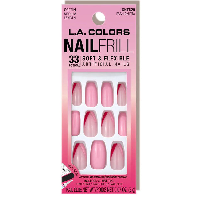 LA Colors Nail Frill Soft & Flexible Artificial Nails Fashionista