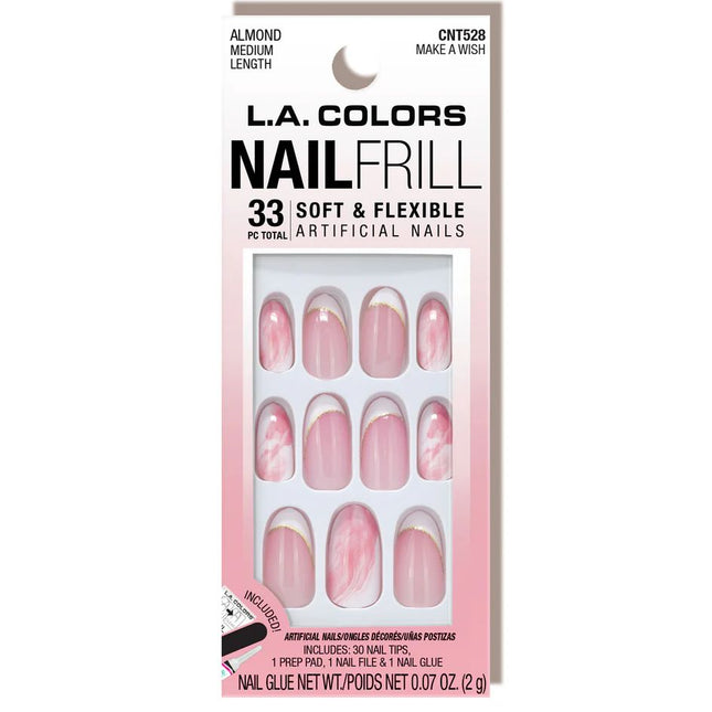 LA Colors Nail Frill Soft & Flexible Artificial Nails Make A Wish