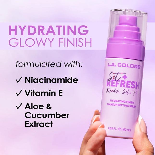 LA Colors Set + Refresh Hydrating Setting Spray