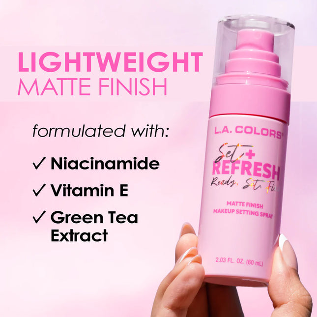 LA Colors Set + Refresh Matte Setting Spray