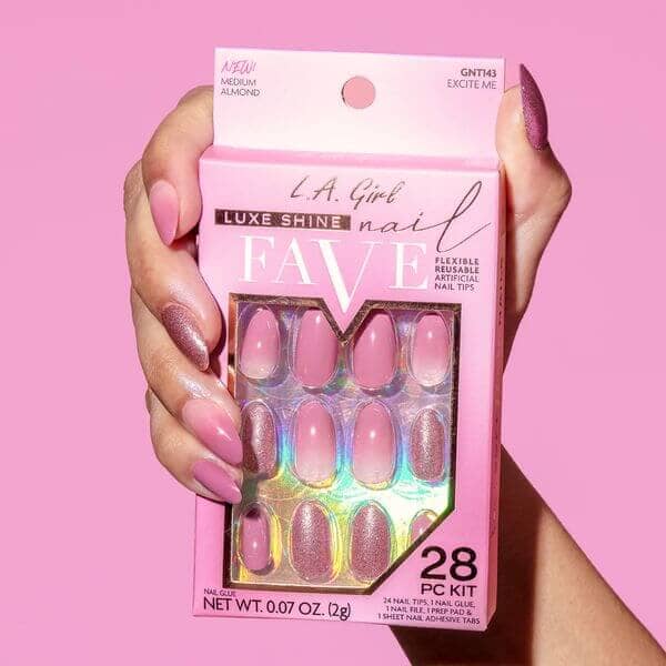 LA Girl Luxe Shine Fave Nail Tips - Excite Me - HB Beauty Bar