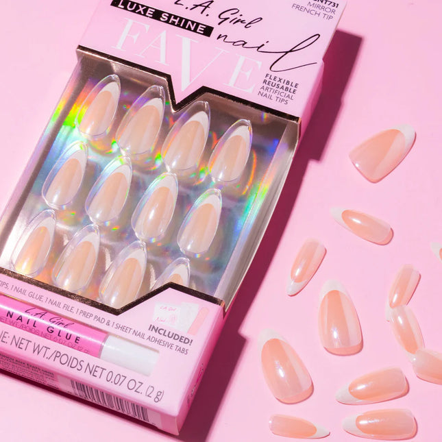LA Girl Luxe Shine Fave Nail Tips - Mirror French