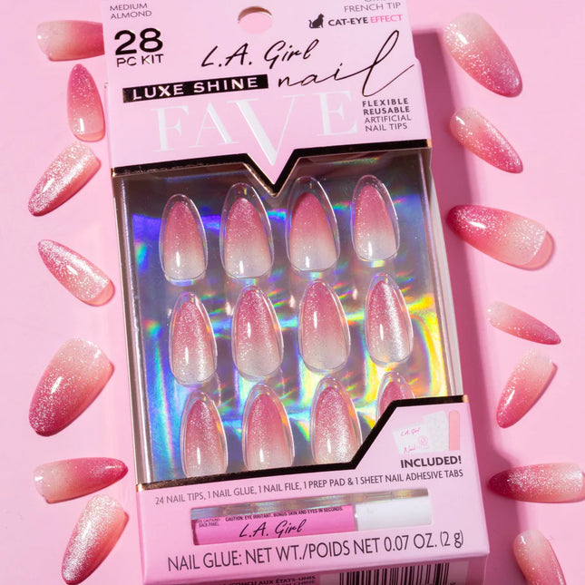 LA Girl Luxe Shine Fave Nail Tips - Ombre French