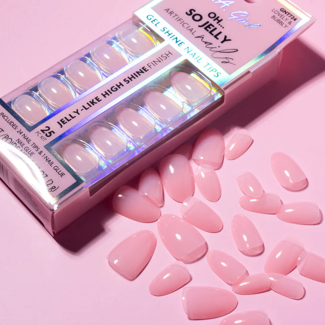 LA Girl Oh So Jelly Nail Tips  - Lovely & Bubbly