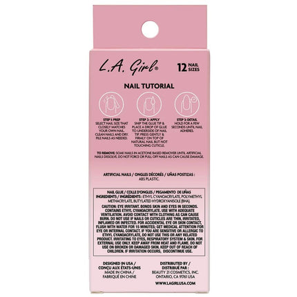 LA Girl Oh So Shiny Nail Tips - Cloud Nine