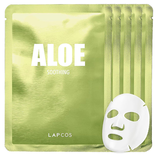 Lapcos Daily Aloe Mask for Soothing Skin - 5 Pack