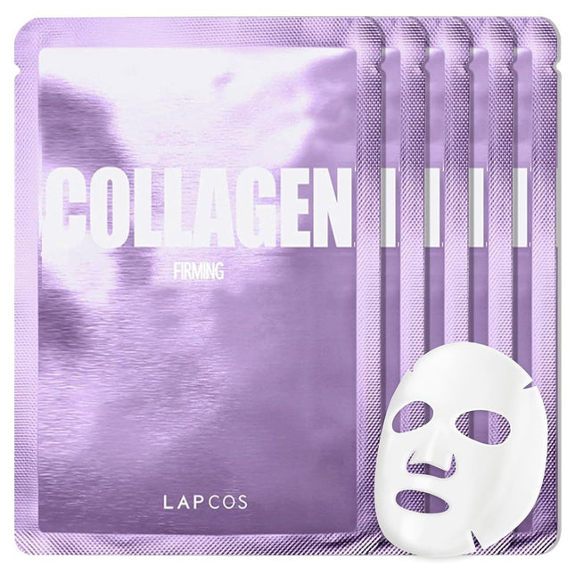 Lapcos Daily Collagen Firming Facial Skin Mask - 5 Pack