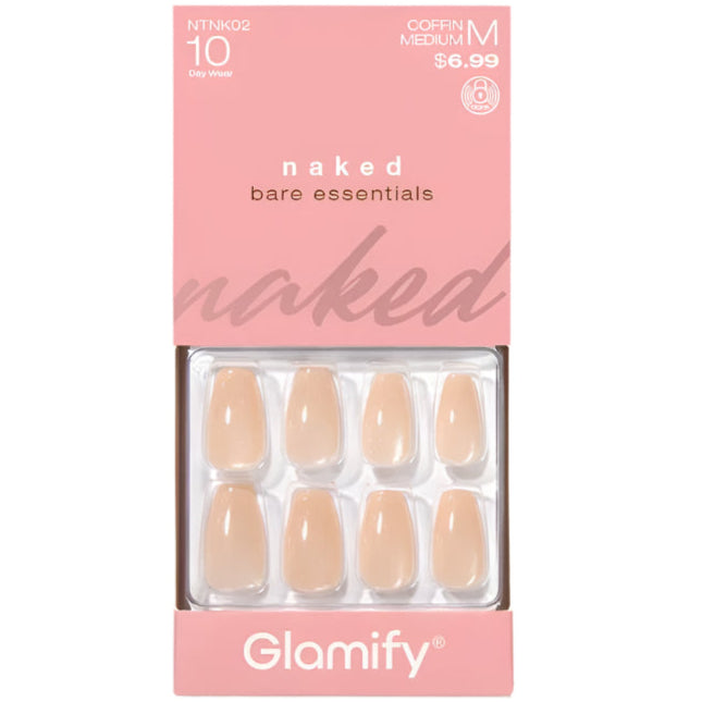 Absolute New York Glamify NTNK02 Naked Press On Nails - Coffin Medium